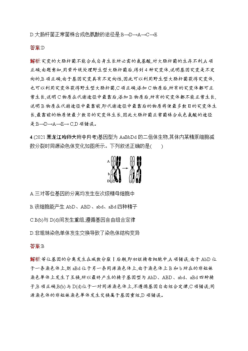 2023届人教版高考生物一轮复习生物的变异和进化单元检测（不定项）含答案03