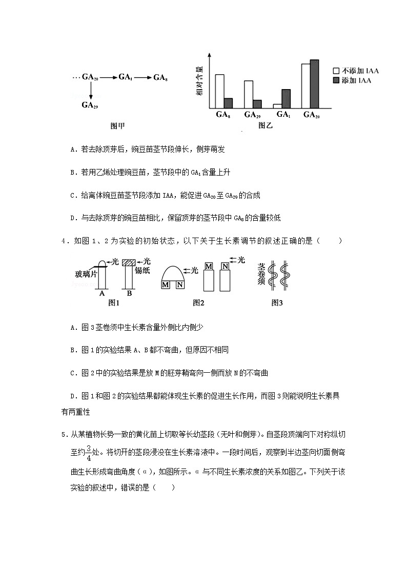 2023届人教版高考生物一轮复习植物的激素调节B卷单元检测含答案第2页
