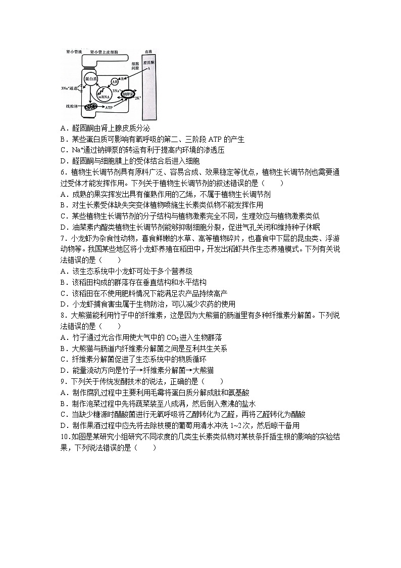湖南省名校联盟2023届高三生物下学期4月联考试卷（Word版附解析）第2页