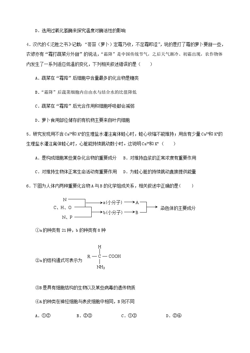2022-2023学年福建省莆田第一中学高一下学期期中考试生物试题含答案02