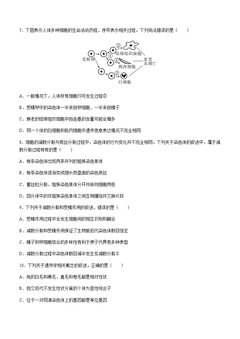 2022-2023学年江西省赣州市十六县（市）二十校高一下学期期中联考生物试题含解析03