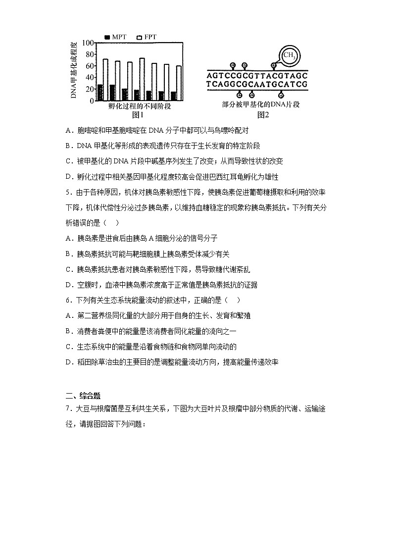 2023届安徽省宣城市高三一模暨上学期期末考试理综生物试题第2页