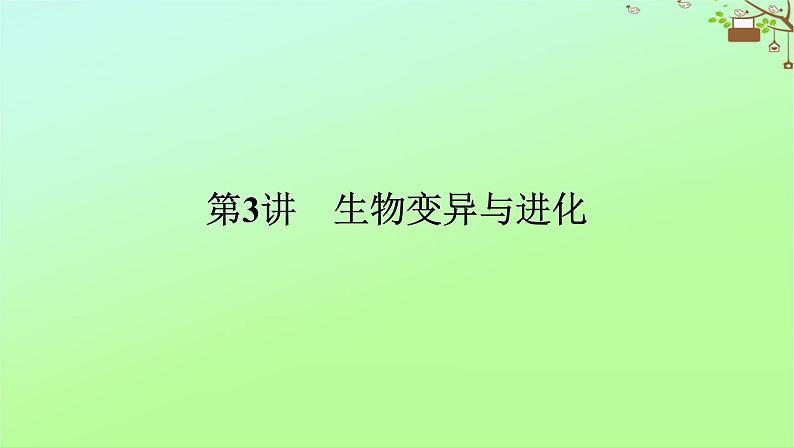 2023新教材高考生物二轮专题复习 专题四 生命系统的遗传、变异、进化 第3讲 生物变异与进化课件01