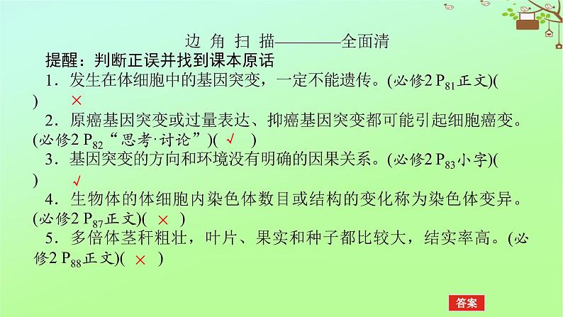 2023新教材高考生物二轮专题复习 专题四 生命系统的遗传、变异、进化 第3讲 生物变异与进化课件06