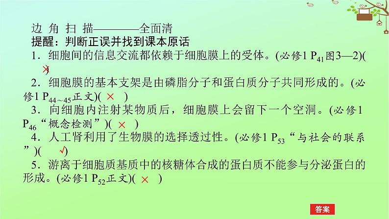 2023新教材高考生物二轮专题复习 专题一 生命系统的物质基础和结构基础 第2讲 生命系统的结构基础课件06