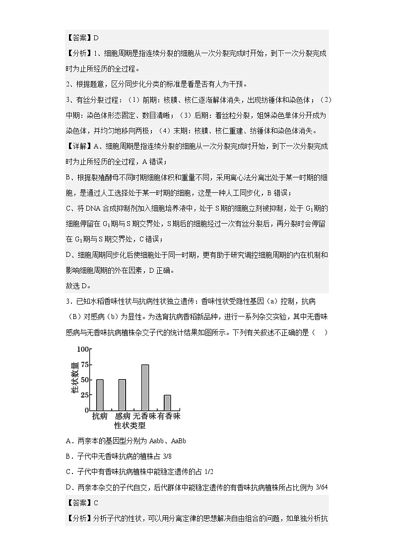 2023届皖豫圆梦大联考高三4月二模理综生物试题02