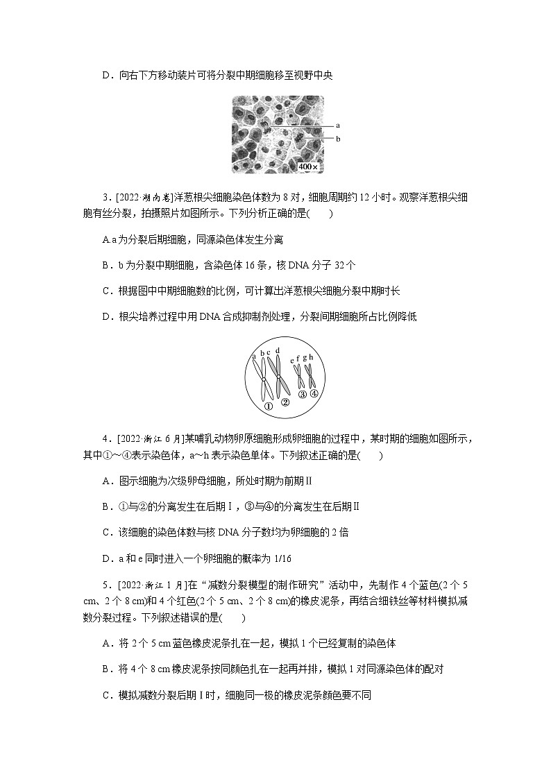 高考生物二轮复习专项分层特训专题三生命系统的延续含答案第2页