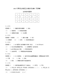 2023年高考第三次模拟考试卷-生物（天津B卷）（参考答案）