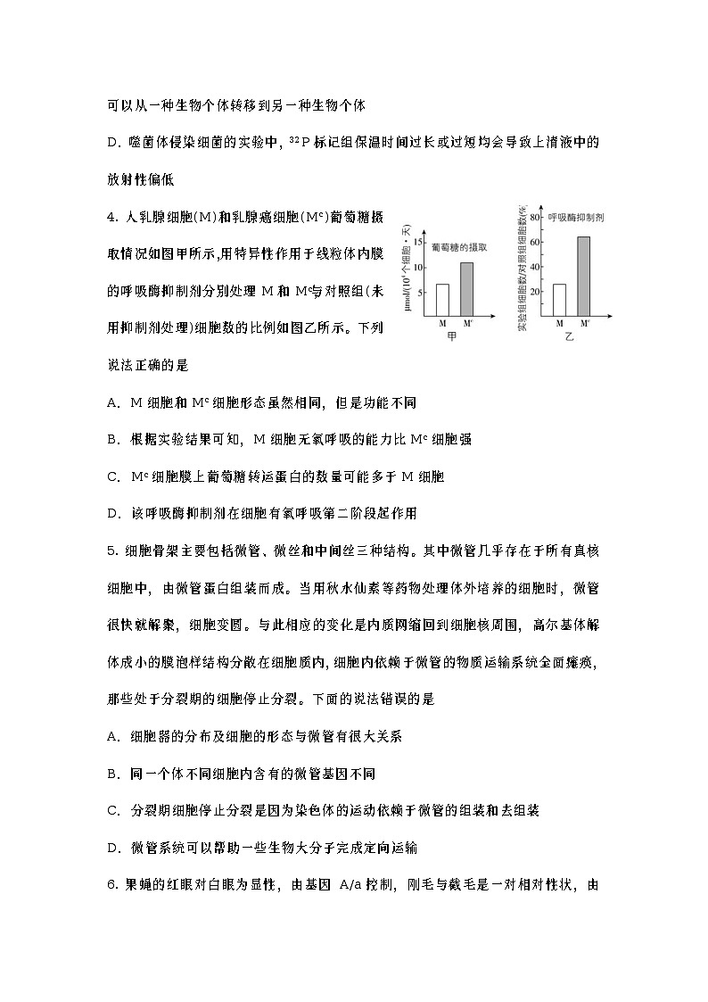 河北省部分学校2023届高三下学期第二次高考模拟演练生物试卷+Word版含答案02