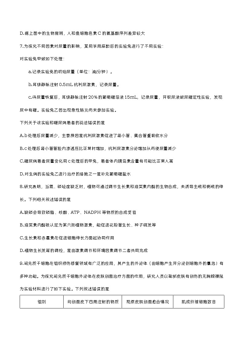 2023年辽宁省部分重点高中协作体高三模拟生物试题03