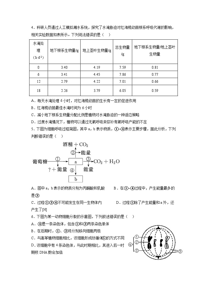 湖南省衡阳师范学院祁东附属中学2022-2023学年高一下学期期中考试生物试题02