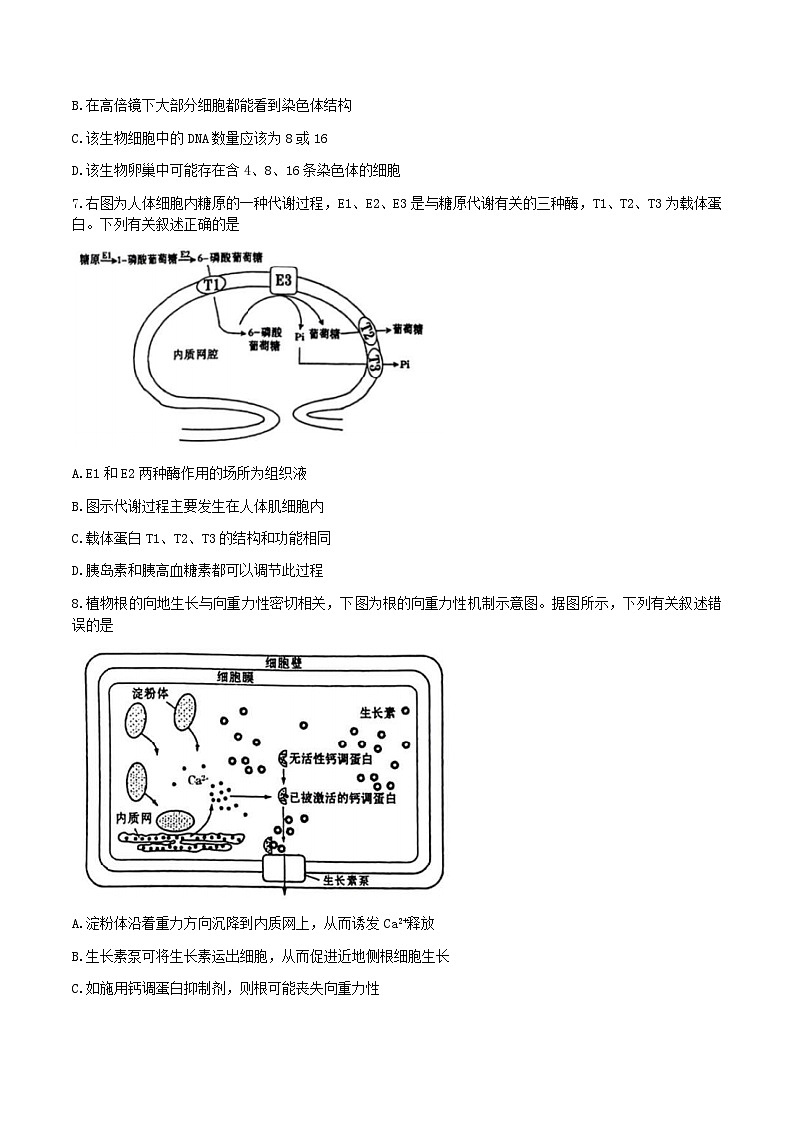 2023届江苏省南京市高三二模生物试题及答案第3页