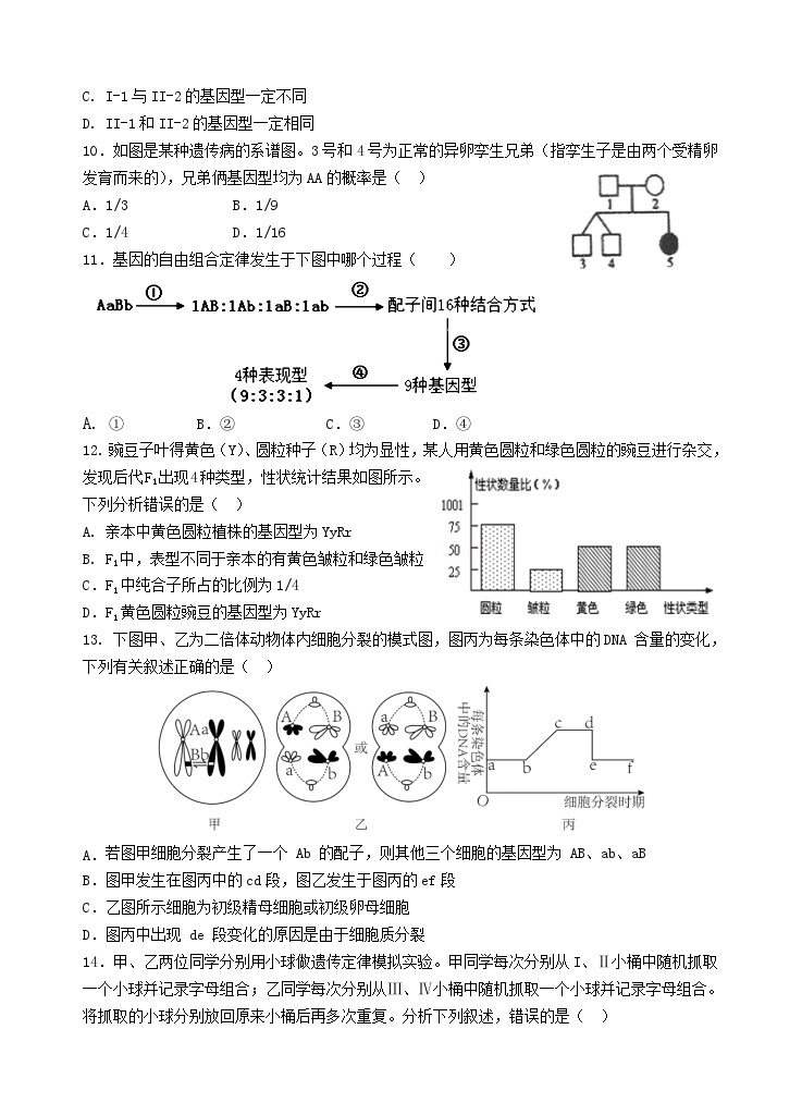 广东省汕头市金山中学2022-2023学年高一生物下学期3月阶段性考试试题（Word版附答案）03