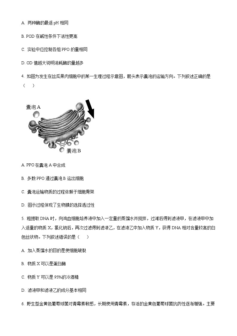 2023届浙江省金华市十校高三4月模拟生物试题含解析02
