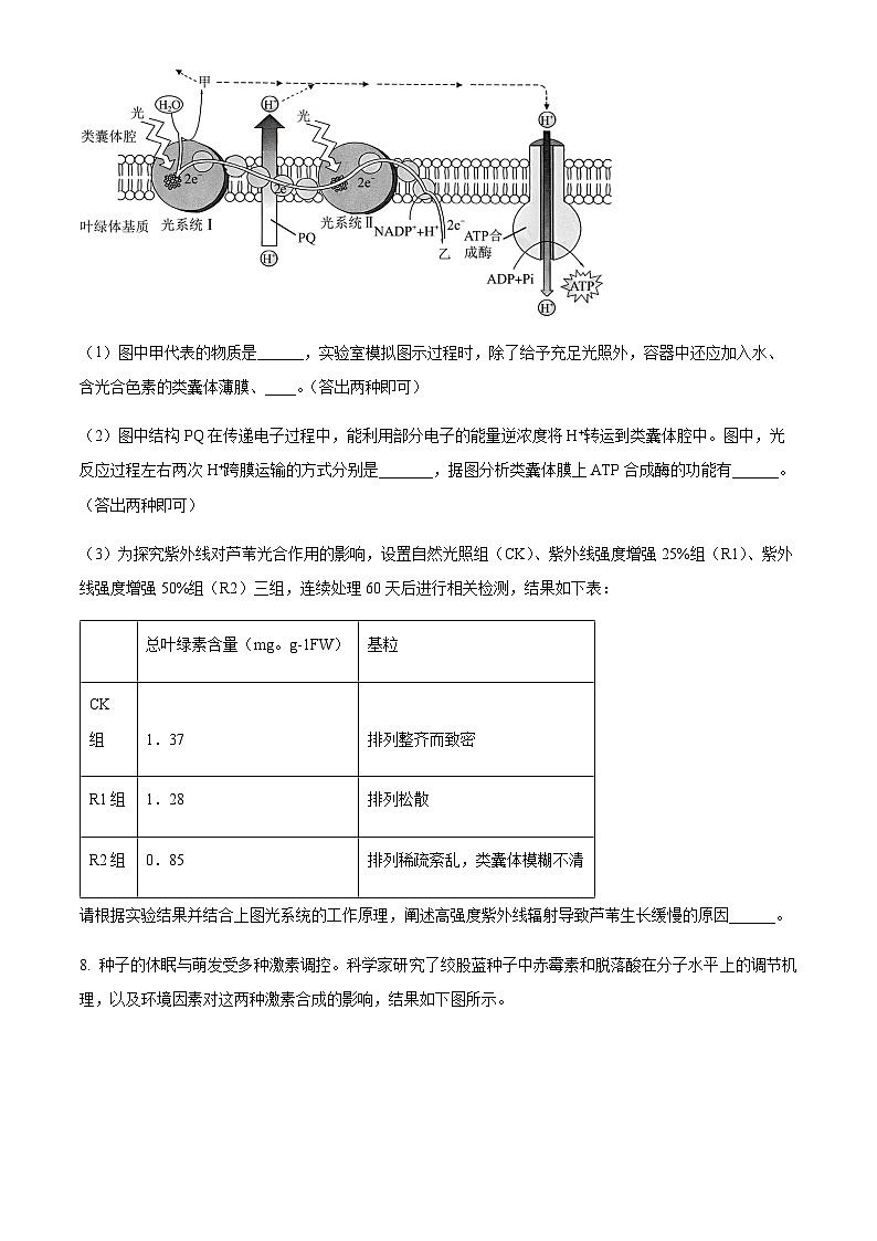 2023届四川省自贡市蜀光中学高三下学期生物模拟试题（十一）含解析03