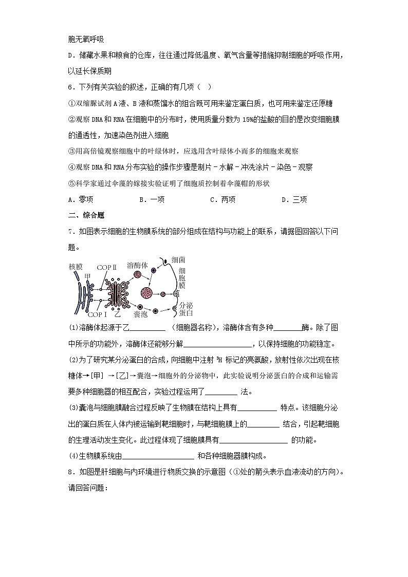 2022-2023学年河南省开封市高三二模理综生物试卷（含解析）02