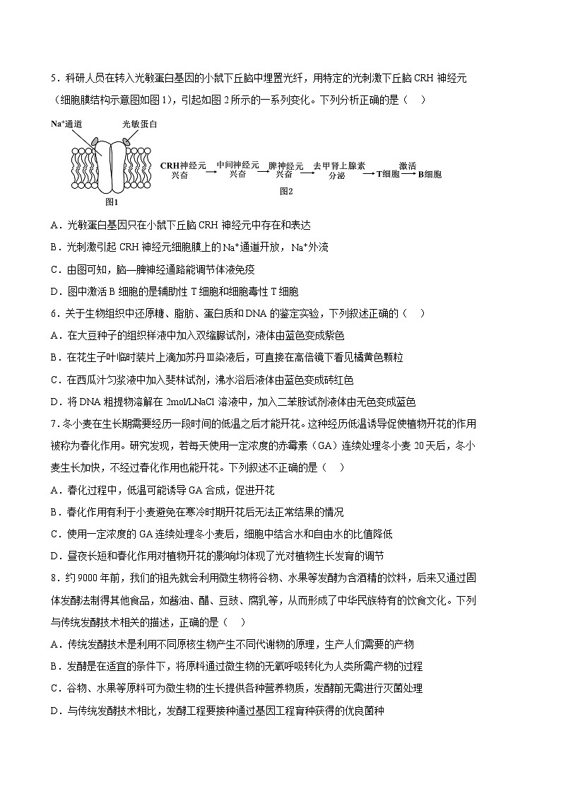 2023年高考考前押题密卷：生物（天津卷）（考试版）第3页
