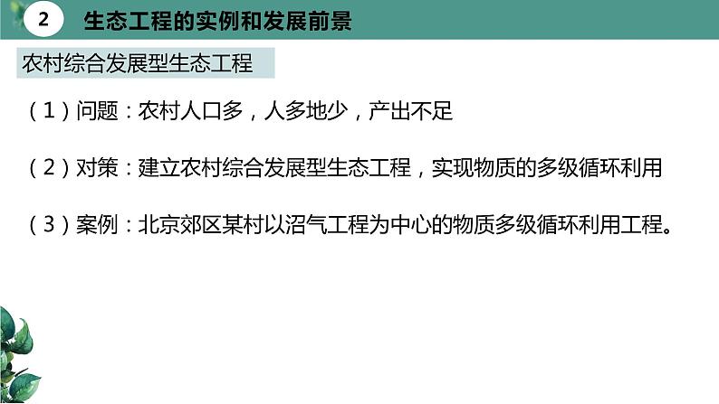 高中生物选择性必修二 4 3生态工程（第二课时）精品课件练习题04