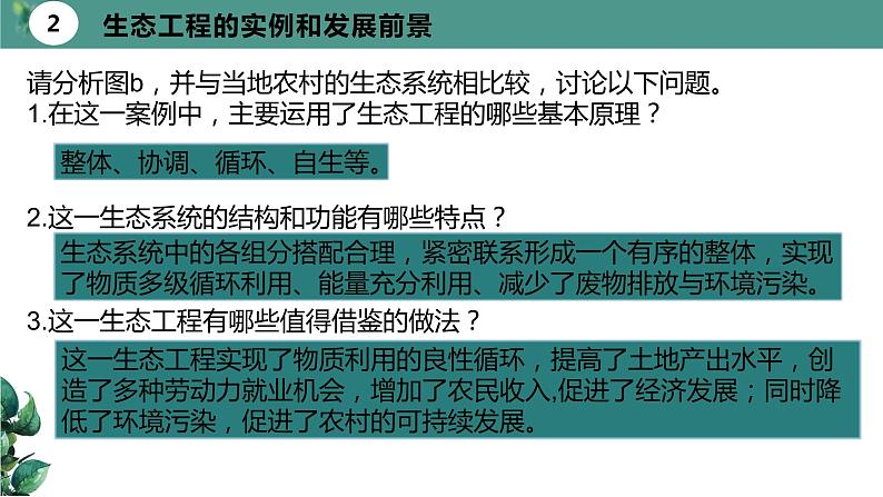 高中生物选择性必修二 4 3生态工程（第二课时）精品课件练习题06