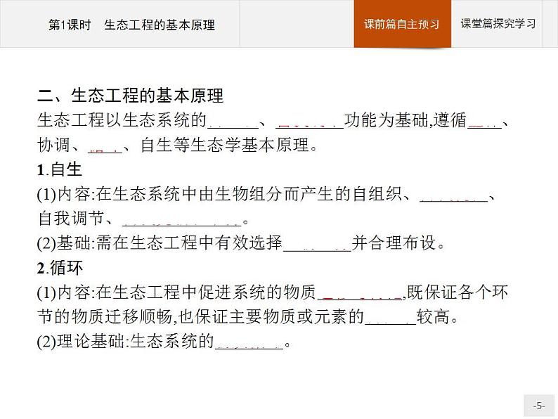 高中生物选择性必修二 课件：第4章　第3节　第1课时　生态工程的基本原理练习题第5页
