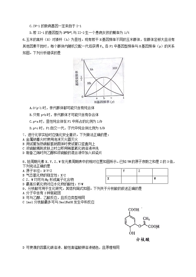 高中生物高考2015年普通高等学校招生全国统一考试理综试题（山东卷，含答案）02