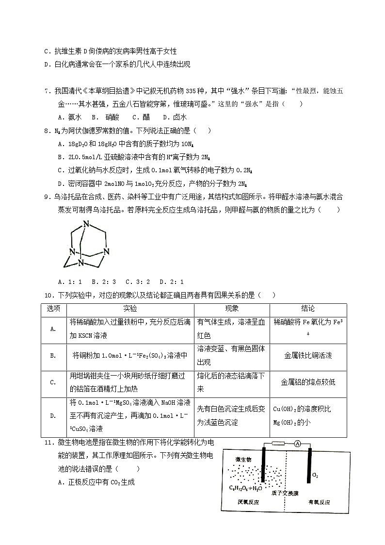 高中生物高考2015年普通高等学校招生全国统一考试理综试题（新课标Ⅰ卷，含答案）第2页