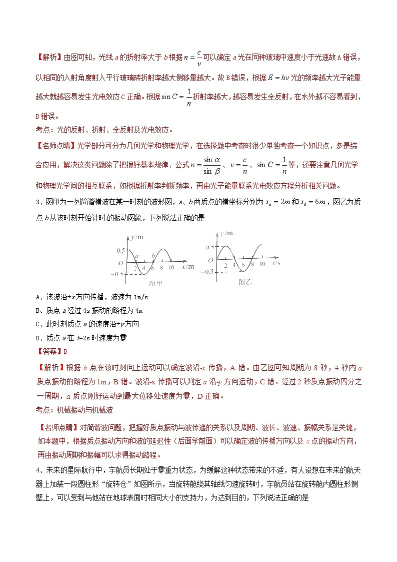 高中生物高考2015年普通高等学校招生全国统一考试理综试题精品解析（天津卷）02