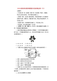 高中生物高考2019年高考生物名校考前提分仿真试卷（三）（含解析）