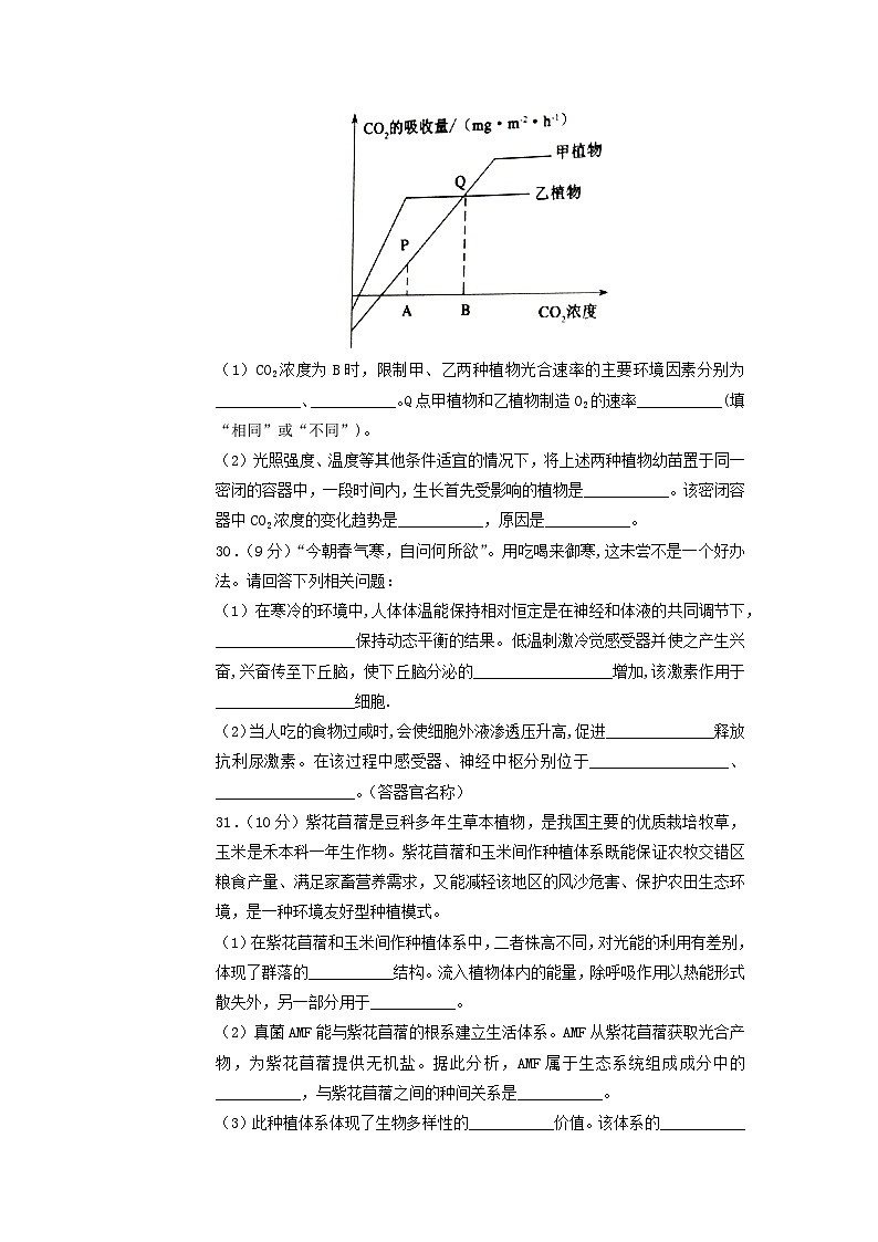 高中生物高考2019年高考生物名校考前提分仿真试卷（六）（含解析）第3页