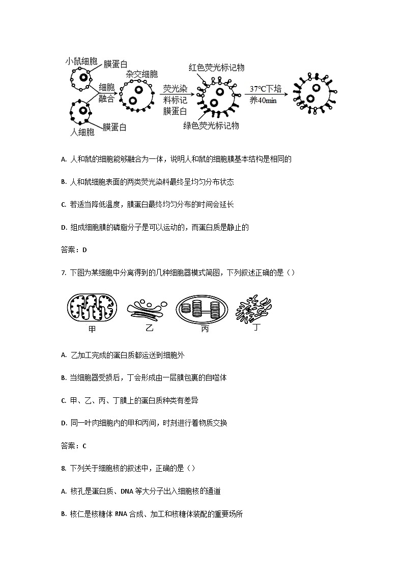 2022-2023学年浙江省九校联考高一下学期期中联考生物试卷含答案第3页