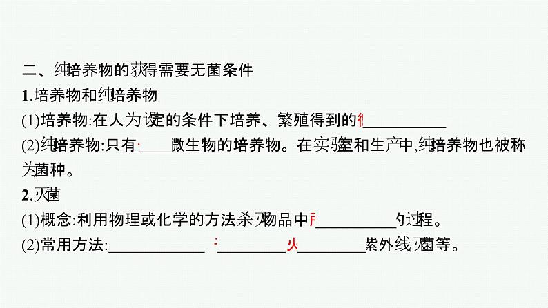 北师大版高中生物选择性必修三微生物纯培养物的获得课件06