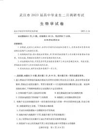 2022-2023学年湖北省武汉市高三下学期2月调研考试生物PDF版含答案