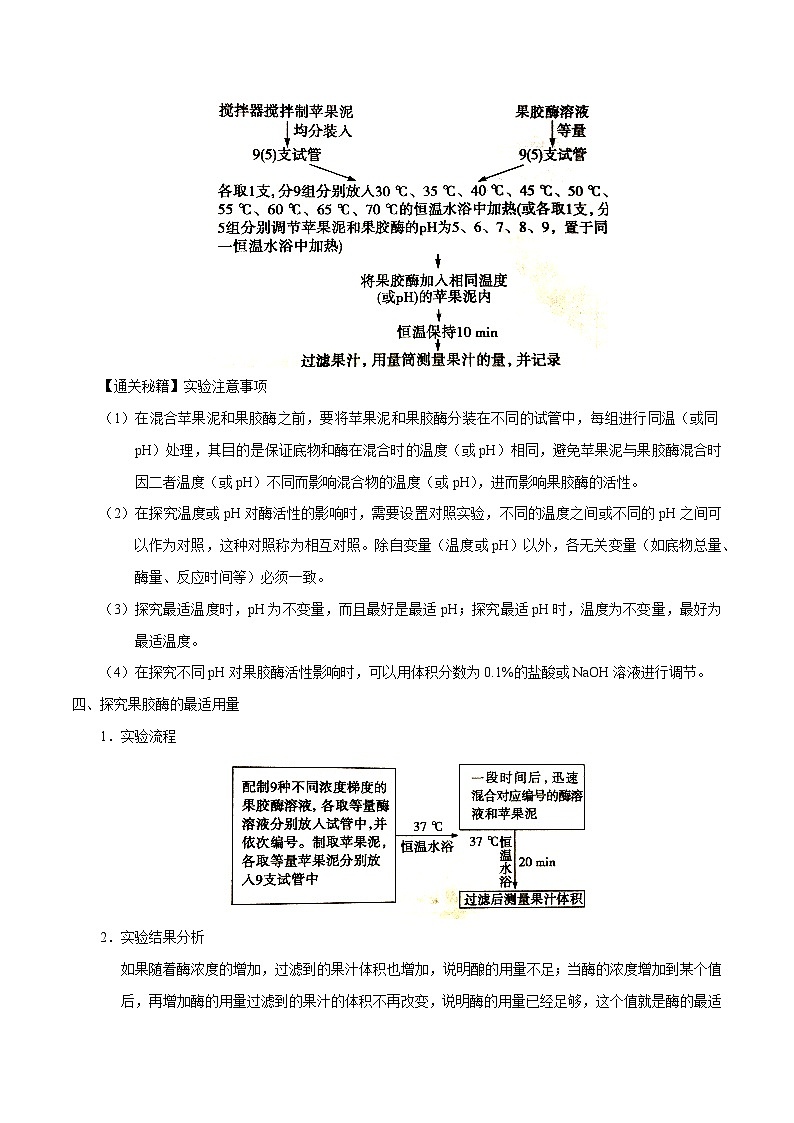 高中生物高考解密24 酶的应用（讲义）-【高频考点解密】2021年高考生物二轮复习讲义+分层训练第3页