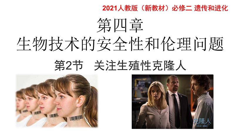 高中生物选择性必修三  4 2关注生殖性克隆人 课件练习题第1页