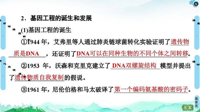 高中生物选择性必修三  第3章 第1节 重组DNA技术的基本工具 课件练习题05