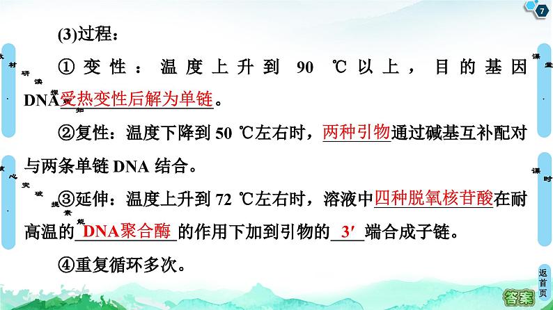 高中生物选择性必修三  第3章 第2节 基因工程的基本操作程序 课件练习题第7页