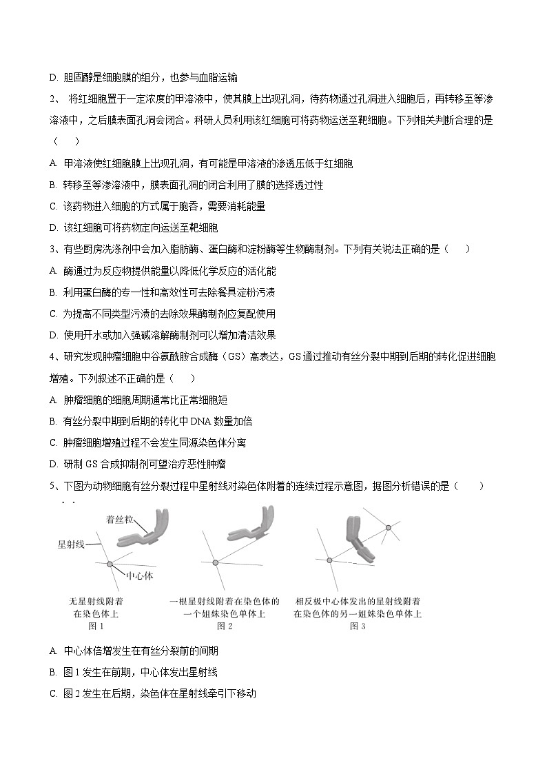必刷卷03——【高考三轮冲刺】2023年高考生物考前20天冲刺必刷卷（河北卷）（原卷版） 第2页