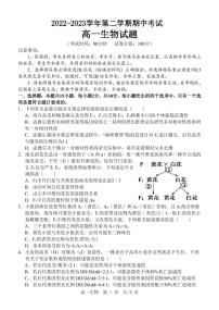 山东省滨州市沾化区、阳信县2022-2023学年高一下学期期中联考生物试题