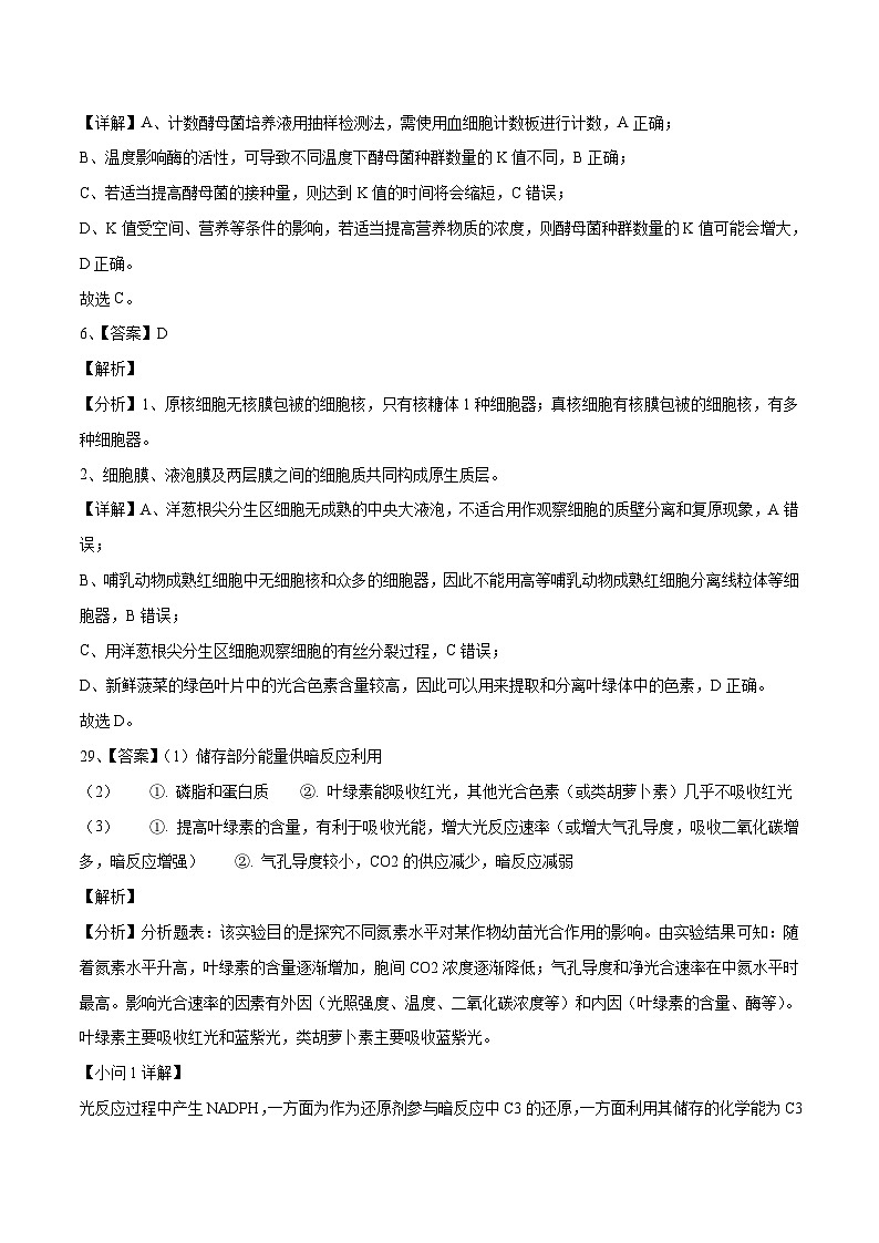 2023年高考押题预测卷03（全国乙卷）-生物（全解全析）03