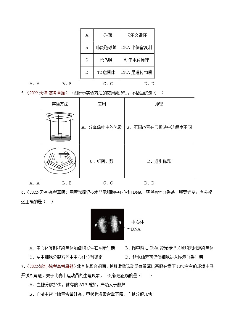 真题重组卷01——2023年高考生物真题汇编重组卷（广东专用）02