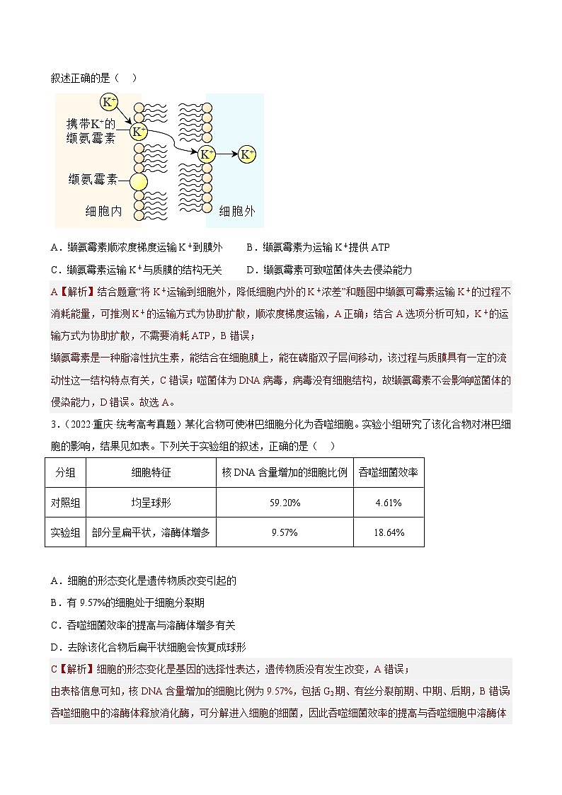 真题重组卷05——2023年高考生物真题汇编重组卷（河北专用）02