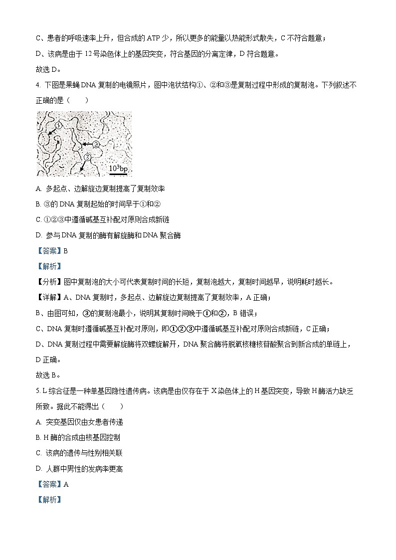 北京市海淀区2023届高三生物二模试题（Word版附解析）03