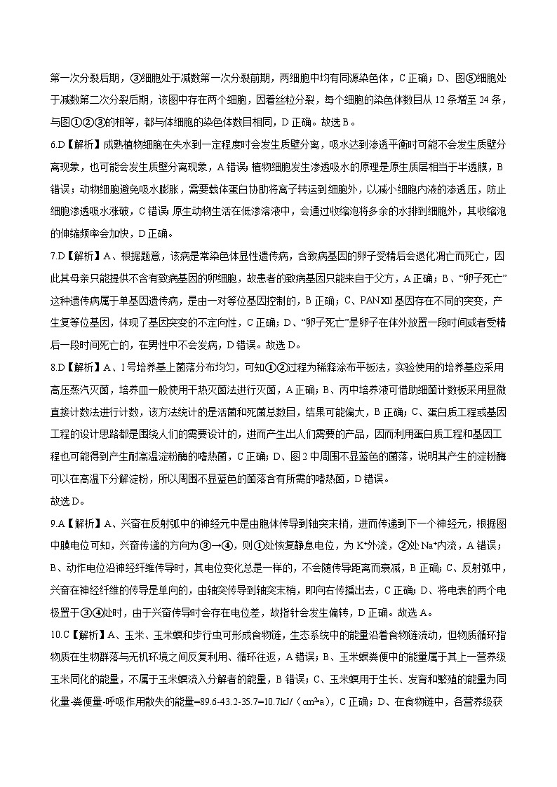 2023年高考生物押题卷01（广东卷）（全解全析）第2页