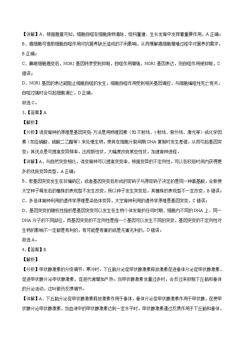2023年高考生物押题卷02（全国乙卷）（全解全析）第2页