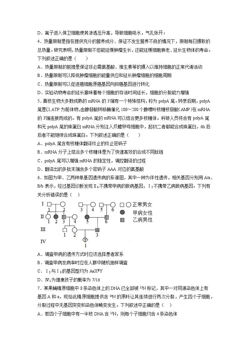 2023年高考生物押题卷03（山东卷）（含考试版、全解全析、参考答案、答题卡）02