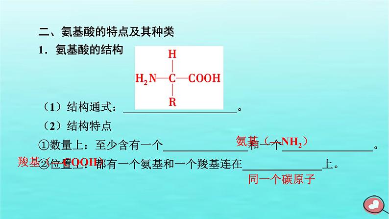 新教材2023年高中生物第2章组成细胞的分子第4节蛋白质是生命活动的主要承担者（课件+夯基提能作业）新人教版必修107