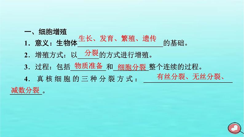 新教材2023年高中生物第6章细胞的生命历程第1节细胞的增殖（课件+夯基提能作业）新人教版必修106