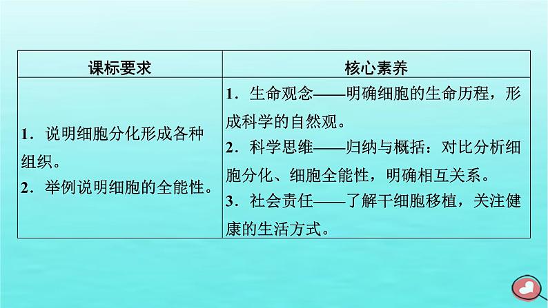 新教材2023年高中生物第6章细胞的生命历程第2节细胞的分化（课件+夯基提能作业）新人教版必修103