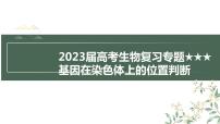 2023届高考生物复习专题★★★　基因在染色体上的位置判断课件PPT