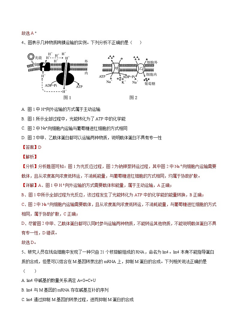 卷04【押题演练】备战2023年高考生物全真模拟押题卷（天津卷）（解析版）第3页